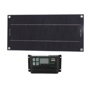 fafeicy 600w solar panel kit, 18v voltage abs material 1200w (12v) 2400w (24v) output power portable solar battery charger kit for rv car