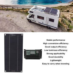 Fafeicy 600W Solar Panel Kit, 18V Voltage ABS Material 1200W (12V) 2400W (24V) Output Power Portable Solar Battery Charger Kit for RV Car