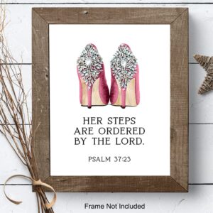 Scripture Wall Art - Glam Religious Bible Verse Wall Art - God Wall Art - Inspirational Quotes - Spiritual Wall Decor - Christian Gift for Women - Faith Wall Art - High Fashion Motivational poster