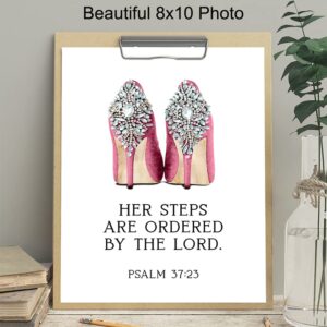 Scripture Wall Art - Glam Religious Bible Verse Wall Art - God Wall Art - Inspirational Quotes - Spiritual Wall Decor - Christian Gift for Women - Faith Wall Art - High Fashion Motivational poster