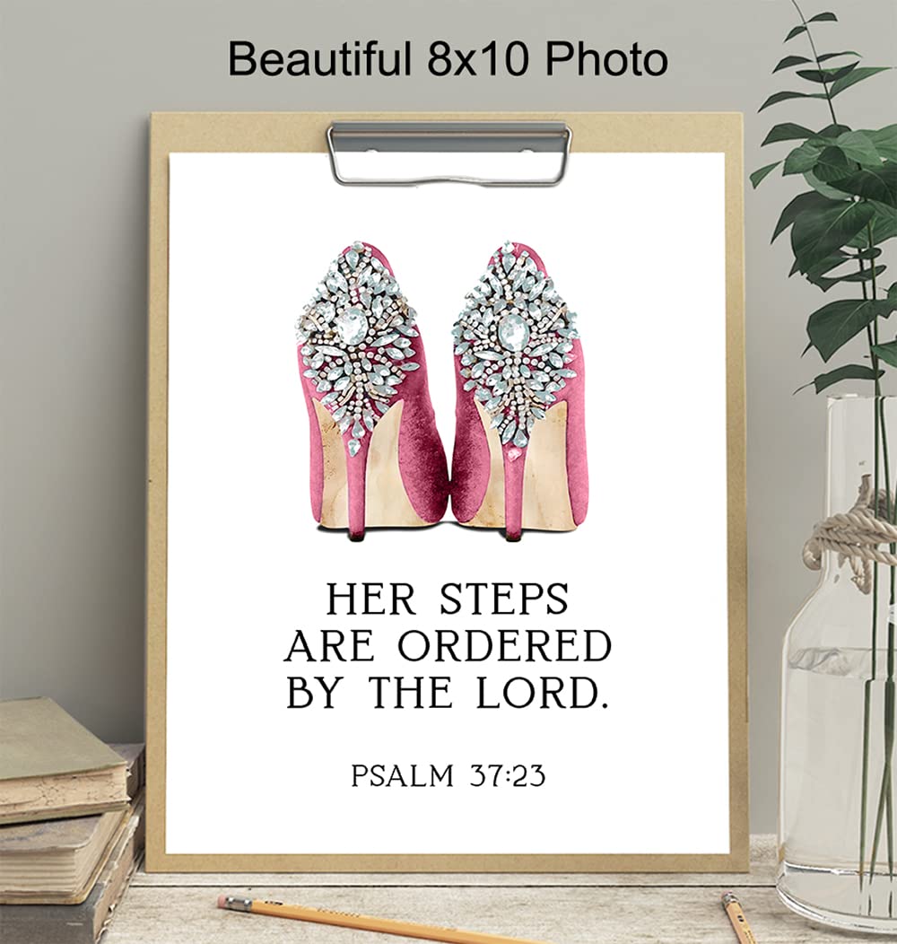 Scripture Wall Art - Glam Religious Bible Verse Wall Art - God Wall Art - Inspirational Quotes - Spiritual Wall Decor - Christian Gift for Women - Faith Wall Art - High Fashion Motivational poster