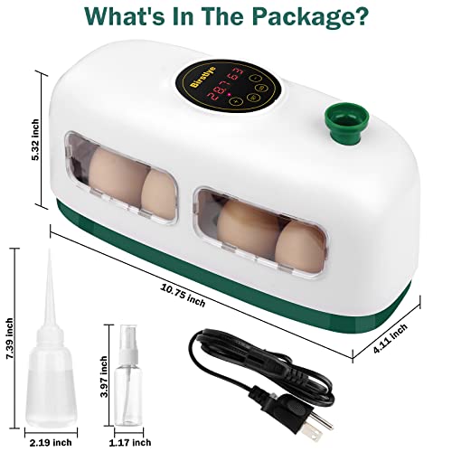 Egg Incubator for Hatching Chicks, 8 Eggs Poultry Hatcher, Cute Little Train Shape Egg Incubator, with Humidity Temperature Control, for Chickens Ducks Goose Quail Birds