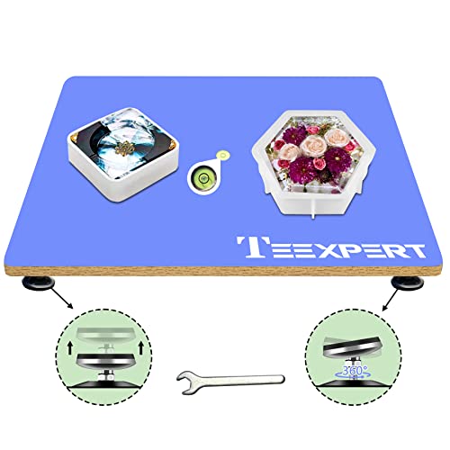 Teexpert Resin Leveling Table for Epoxy Resin, 16''x 12'' Adjustable Epoxy Resin Leveling Board, Multipurpose Self Leveling Resin Crafts Table Resin Accessories Supplies and Acrylic Pouring Tools