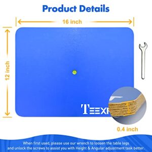 Teexpert Resin Leveling Table for Epoxy Resin, 16''x 12'' Adjustable Epoxy Resin Leveling Board, Multipurpose Self Leveling Resin Crafts Table Resin Accessories Supplies and Acrylic Pouring Tools