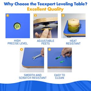 Teexpert Resin Leveling Table for Epoxy Resin, 16''x 12'' Adjustable Epoxy Resin Leveling Board, Multipurpose Self Leveling Resin Crafts Table Resin Accessories Supplies and Acrylic Pouring Tools