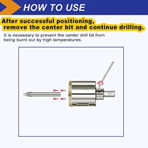 4 Inch (100mm) Diamond Hole Saw with Pilot Bit, DaduoRi 4" Tile Tip Coated Hole Saw with Guiding Drill Bit in The Center for Glass, Porcelain Tile,Ceramics, Marble and Granite