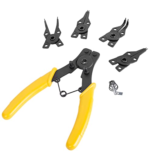 4 in 1 Snap Ring Pliers Set, Dual-purpose Circlip Convertible Snap Ring Plier Set Circlip Sets for Internal and External Snap Plier