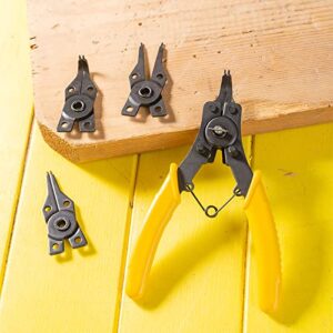 4 in 1 Snap Ring Pliers Set, Dual-purpose Circlip Convertible Snap Ring Plier Set Circlip Sets for Internal and External Snap Plier