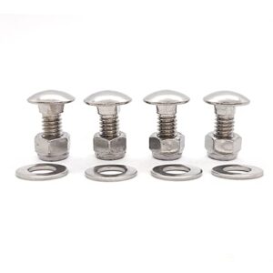 talioy 4pack skid slide shoe mounting bolts kit 710-0451 712-04063 736-0242 replacement c-ub cadet mtd snow blower 784-5580 (5/16-18) 3/4"