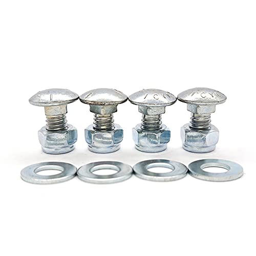 Pack of 4 784-5581A-0637 790-00120-0637 Carriage Bolts Nuts Replacement MTD Shave Plate Scraper Bar 784-5581A (5/16-18) 5/8"