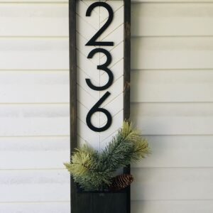 Fairview Vertical Address Sign Planter for your House, Vertical House Numbers Plaque Outside Home, House Numbers Address Plaque, Modern House Number Sign, Waterproof Address Numbers, House Numbers