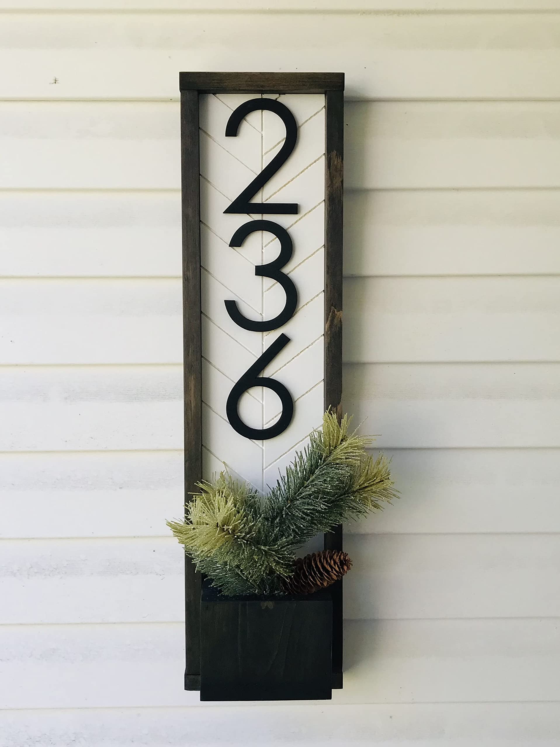 Fairview Vertical Address Sign Planter for your House, Vertical House Numbers Plaque Outside Home, House Numbers Address Plaque, Modern House Number Sign, Waterproof Address Numbers, House Numbers