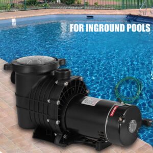 TOPDEEP 2HP Pool Pump Inground, Self Primming pool pump above ground, 6800 GPH Swimming pool pumps Dual voltage with Strainer Basket 1500W