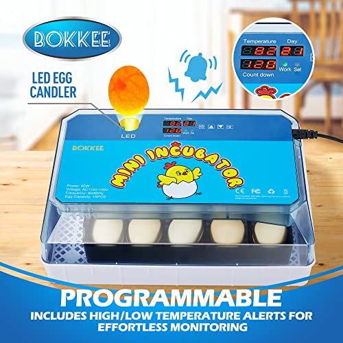 Uzumati Egg Incubator,12-35 Eggs Full Automatic Chick Incubator with Auto Egg Turner, Led Candler,Temperature Humidity Control Incubator for Hatching Chickens, Goose, Duck, Quail, Turkey