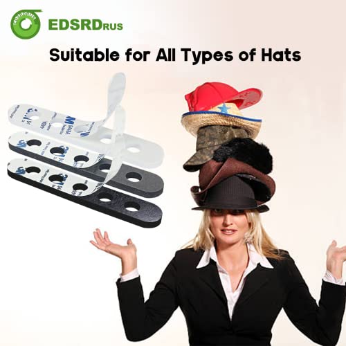 EDSRDRUS 24 Pcs Hat Size Reducer 0.12&0.20 Inch Breathable Thick Hat Tape Skin-Friendly Foam Hat Filler for Hat Cap, Fedoras, Baseball Cap, Cowboy, Western