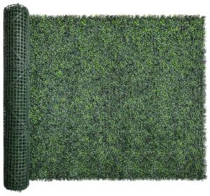 bybeton artificial ivy privacy fence screen,60"x120" (50 sqft) uv-anti faux boxwood leaves grass wall panels for patio balcony privacy, garden, backyard greenery wall backdrop and fence decor
