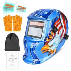 NDUUN Welding Helmet Auto Darkening True Color Hood with Adjustable Shade Range 4/9-13 for TIG MIG ARC Welder Mask