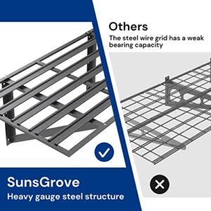 SunsGrove 2-Pack 2x6ft Wall Shelf Garage Storage Rack Garage Shelving Heavy Duty Floating Shelves, Loading 800 LBS, 24"x72", Black