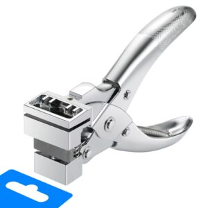 t slot shape hole punch steel handheld hanger airplane hole punch butterfly t-hook clamp pliers cutter id punching plastic cardboard badge label for diy handmade crafts utensils (t hole punch)