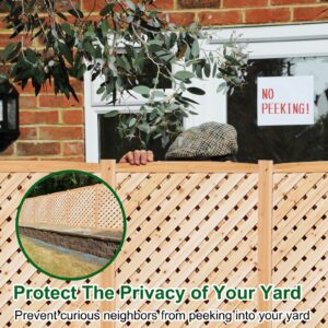 Xeeol Privacy Screen, 3 Panels Wood Fencing for Yard, Patio Lattice Panels for Outside, No Dig Fence Freestanding, Hide Outdoor Air Conditioner and Trash Enclosure