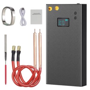 11000mah mini spot welder with lcd screen，for 18650 battery pack welding, adjustable welding strength to 80 gears, support welding 0.1-0.2 mm nickel sheet, with 16 inch copper rod, 5 m nickel sheet
