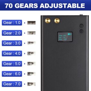 11000mAh Mini spot Welder with LCD Screen，for 18650 Battery Pack Welding, Adjustable Welding Strength to 80 Gears, Support Welding 0.1-0.2 mm Nickel Sheet, with 16 inch Copper Rod, 5 m Nickel Sheet