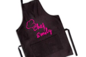 personalized chef apron, apron for women or men with pockets, cooking aprons for women, chef apron for men, custom kitchen apron customized woman man aprons, personalized gift for dad or mom
