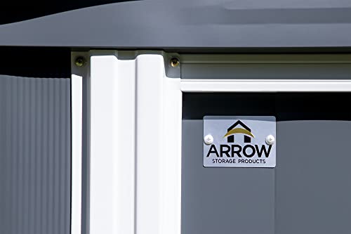 Arrow Sheds 10' x 5' Galvanized Steel 3-in-1 Pad-Lockable Outdoor Utility Storage Shed, Anthracite