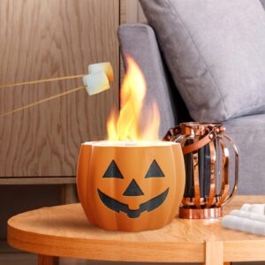 Rubbing Alcohol Tabletop Fire Pit - Halloween Decor Indoor Outdoor Fireplace Mini Fire Pit Small Fire Bowl Long Time Burning and Smokeless Smores Maker and Birthday Gifts