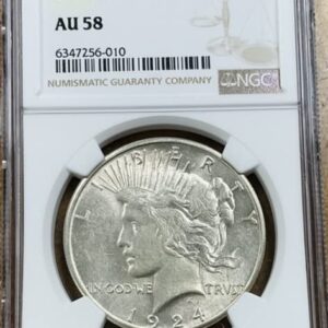 1924 S Peace Dollar $1 NGC AU-58