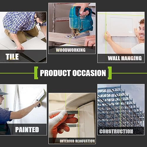 Laser Level, 16 Lines Laser Level 4x360° Self Leveling, 4D Green Cross Line Laser for Construction Tiling Picture Hanging, Green Laser Level Line Tool with 2 Rechargeable Battery and Magnetic Bracket