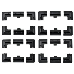 spartan power abs drill free solar panel mount 6 piece (black 4 pack) great for rv's, vans, trailers, buses, skoolies, boats