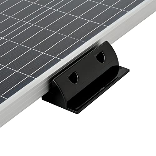 Spartan Power ABS Drill Free Solar Panel Mount 6 Piece (Black 4 Pack) Great for RV's, Vans, Trailers, Buses, Skoolies, Boats