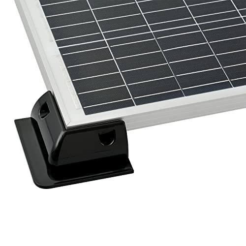 Spartan Power ABS Drill Free Solar Panel Mount 6 Piece (Black 4 Pack) Great for RV's, Vans, Trailers, Buses, Skoolies, Boats