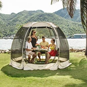 ULTICOR Canopy Outdoor Screen Tent – Instant Pop-up Screen Room Tent – Large Screen House – 4-6 Person Gazebo Canopy Tent for Picnics, BBQ, Parties, Patio & Camping, Not Waterproof (10 x 10)