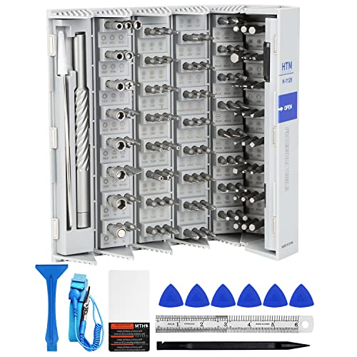 HengTianMei Screwdriver Sets 141 Piece Electronics Precision Screwdriver with 120 Bits Magnetic Repair Tool Kit for iPhone, MacBook, Computer, Laptop, PC, Tablet, PS4, Xbox, Nintendo, Game Console