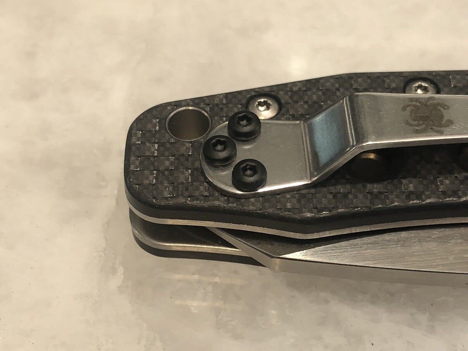Black Stainless Torx Screws For Spyderco Smock Knife Pocket Clip - 3pcs