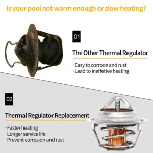 Thermal Regulator Compatible with MasterTemp and Sta-Rite Pool Spa Heaters, and All SR200 SR333 SR400 Models, Replace# 77707-0010, 38000-0007S