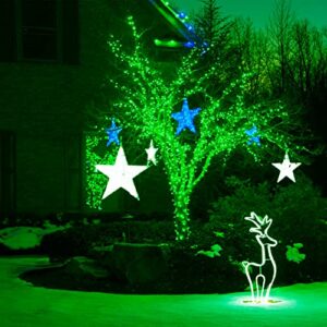 weillsnow Green Christmas Lights, 200 LED 66Ft Plug in Waterproof St Patrick's Lights, 8 Modes with Memory for Outdoor Indoor Garden Tree Patio Irish Christmas Decorations (66FT, Green)