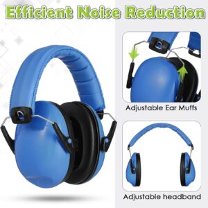 3 Pack Kids Ear Protection Earmuffs 25NRR Noise Cancelling Earmuffs Kids Toddler Adjustable Headband Safety Ear Muffs(Blue, Pink, Green)