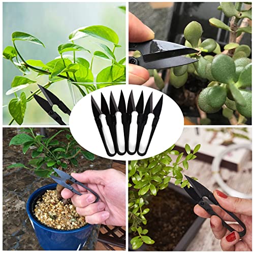 JINJIAN Bonsai Pruning Scissors 6PCS - Small Pruner Shears Bud Leaves Trimmer Garden Shears for Plants, Gardening Clippers for Flower Bonsai Trimming Pruners Trimmers Secateurs(BLACK)