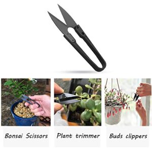 JINJIAN Bonsai Pruning Scissors 6PCS - Small Pruner Shears Bud Leaves Trimmer Garden Shears for Plants, Gardening Clippers for Flower Bonsai Trimming Pruners Trimmers Secateurs(BLACK)