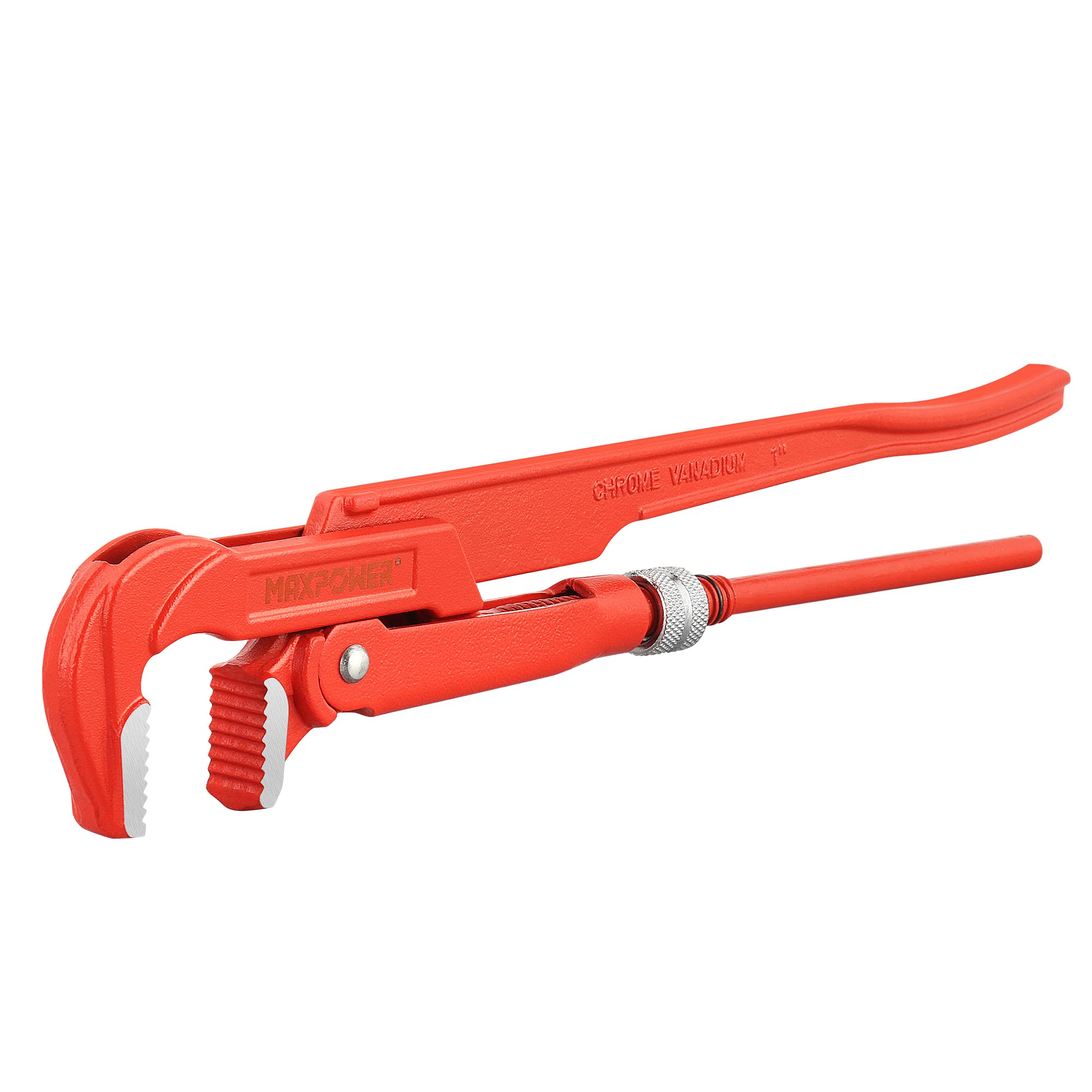 MAXPOWER Swedish Pipe Wrench 12 inch x 90 Degree Angled Jaw