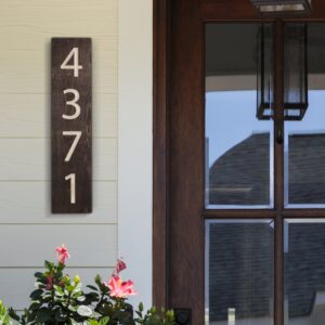 modern house numbers for outside - horizontal or vertical address sign, 5 colors, up to 6 digits, address plaque