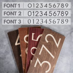 Modern House Numbers for Outside - Horizontal or Vertical Address Sign, 5 Colors, Up to 6 Digits, Address Plaque