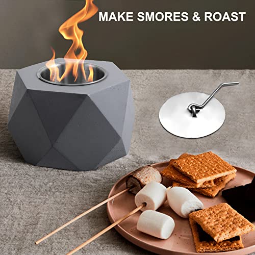 Tabletop Fire Pit, Table Top Fire Pit Bowl, Home Smores Maker, Alcohol Fireplace for Table & Festival Decor, Indoor & Outdoor Use