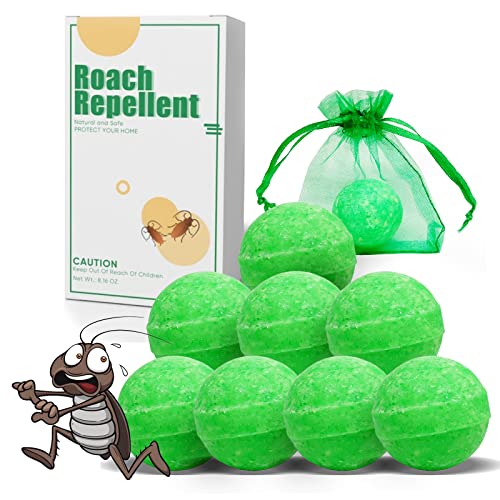 SEEKBIT 8 Pack Cockroach Repellent, Natural Roach Repellent Peppermint, Repels Ant, Spider, Roach Insect Rodent Repellent,Keep Roach Away from Car, Closet, Attic, Garage, for Indoor Outdoor Use