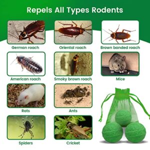 SEEKBIT 8 Pack Cockroach Repellent, Natural Roach Repellent Peppermint, Repels Ant, Spider, Roach Insect Rodent Repellent,Keep Roach Away from Car, Closet, Attic, Garage, for Indoor Outdoor Use