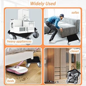 Furniture Mover Dolly with 4 Wheels, Furniture Lifter-Heavy Duty 1100 LB Load Capacity for Safe Moving Heavy Furniture, 360° Wheels and Non-Slip Mat Mover Tool Set for Refrigerator, Sofa, Cabinet