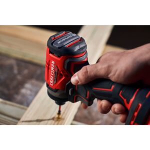 CRAFTSMAN V20 Cordless Impact Driver, 1/4 inch, Bare Tool Only (CMCF813B)